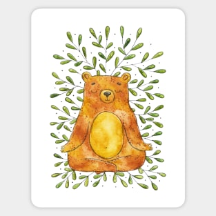 Yoga Bear Sticker